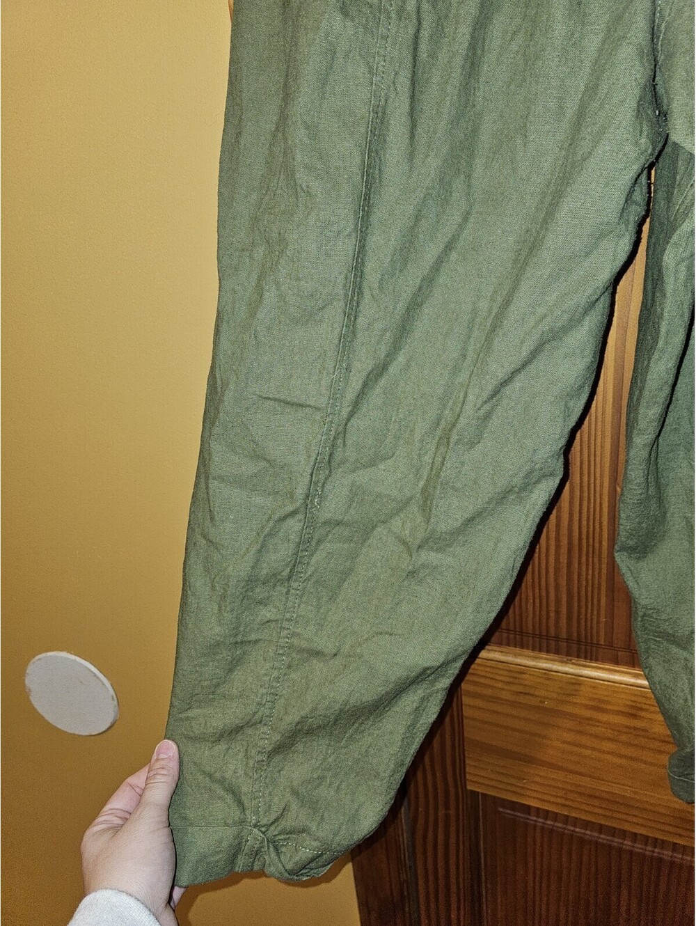 Max Studio London Green Olive Stretcht Cargo Pants Womens Size XL - Picture 8 of 12